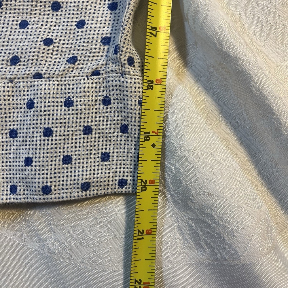 120% Lino Linen Italian Men's Polka Dot Button Up Luxury - Picture 9 of 10